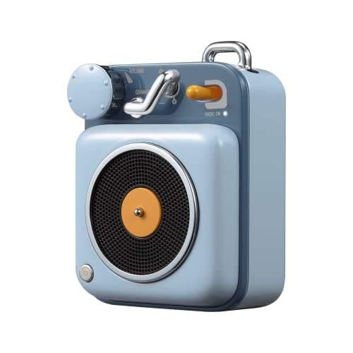 Muzen Audio Berry Blue Button Portable Wireless High Definition Audio Bluetooth Speaker - Classic Vintage Retro Design - wallaby wellness