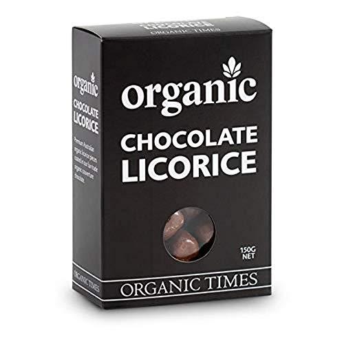 Organic Times Organic Milk Chocolate Coated Liquorice, 150 g - wallaby wellness