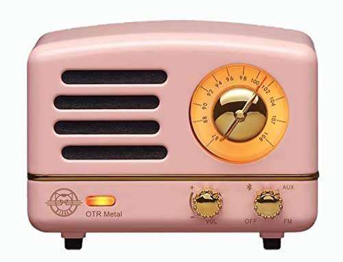 Retro Bluetooth Speaker, Muzen OTR Metal Vintage FM/AUX Radio with Old Fashioned Classic Style, - wallaby wellness