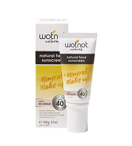 Wotnot Natural Face Sunscreen SPF 40+ Light BB Cream 60 g - wallaby wellness